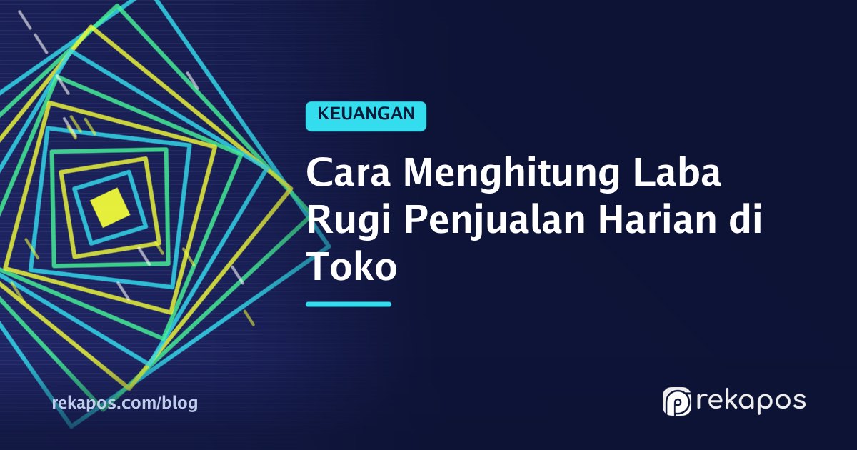 Pemilik toko menghitung laba rugi penjualan harian dengan kalkulator dan laporan kasir