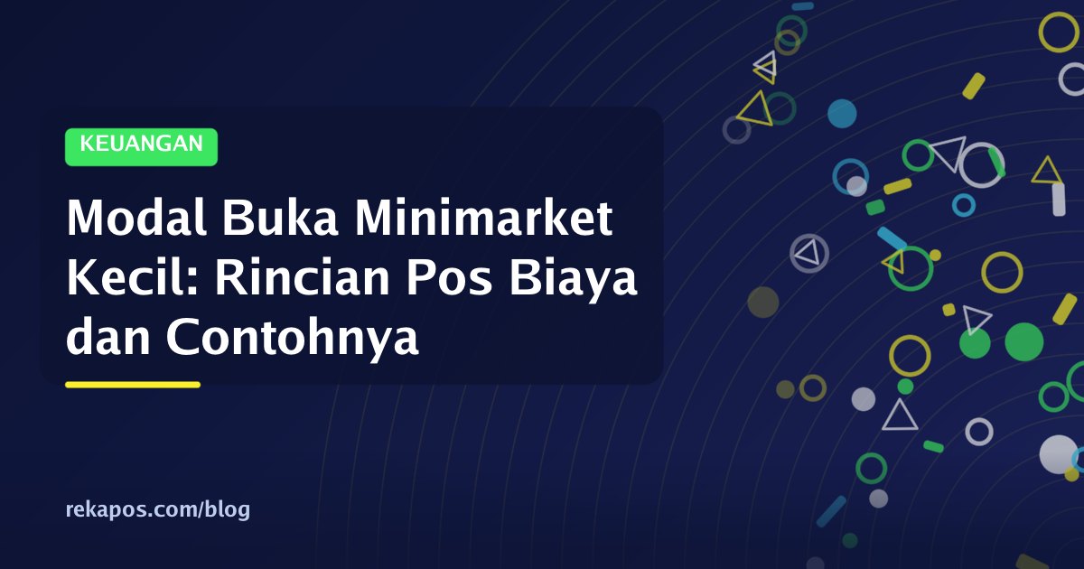 Calon pemilik menghitung modal buka minimarket kecil di depan rak yang masih kosong