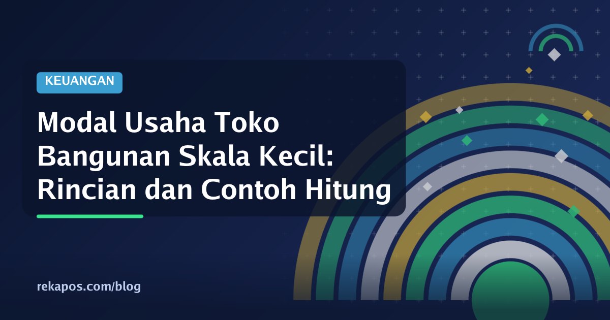 Pemilik menghitung modal usaha toko bangunan di depan tumpukan semen dan besi di gudang toko material