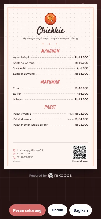 Brosur publik di HP