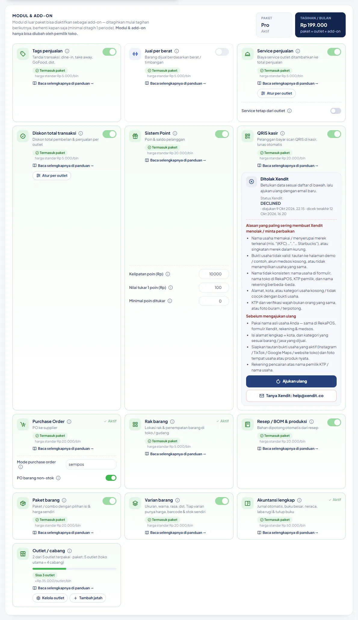 Ubin modul dan add-on